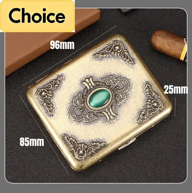 Premium Cigar Case - Vintage Relief jade Capaciteit 20 stks