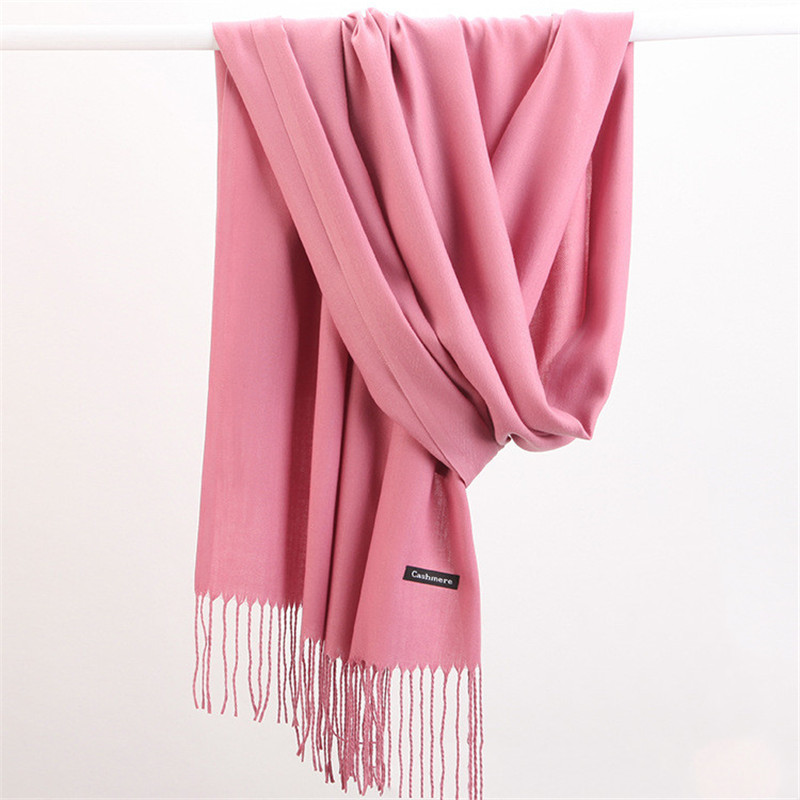Cashmere Scarf - Mode Effen Kleur 2023 Vrouwen Sjaal