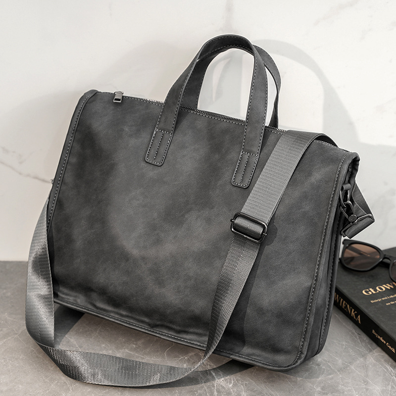 Leather Briefcase - Casual zakelijke herenhandtas Mode Aktetas met