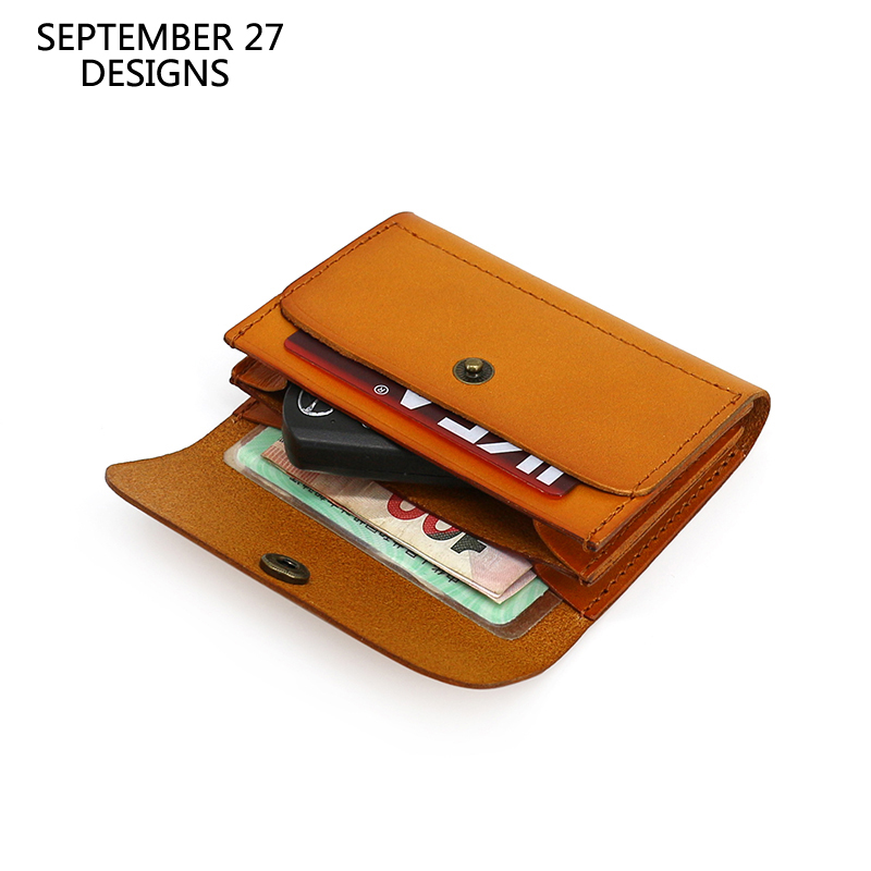 Leather Wallet Men - Mini Heuptas Heren Echt Lederen Luxe