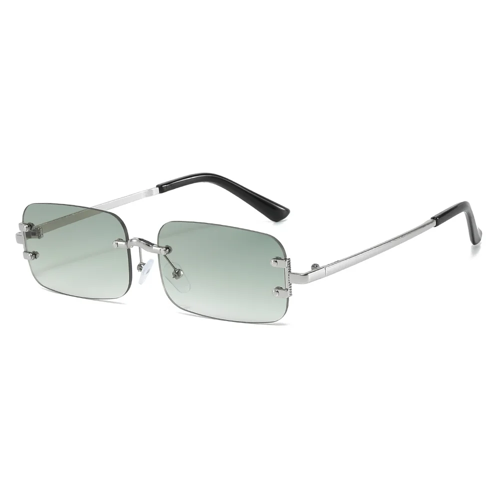 Designer Sunglasses - Randloze vierkante zonnebril, voor dames en