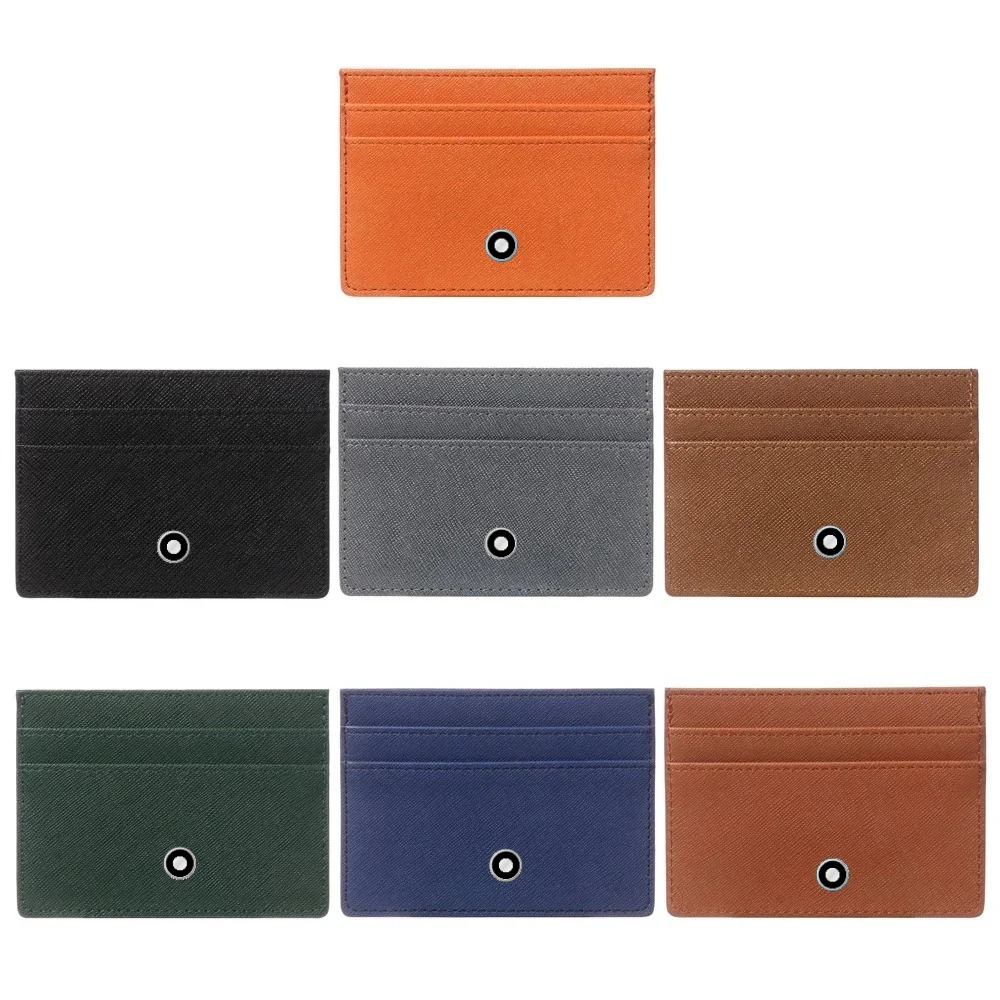 Leather Wallet Men - Minimalistische dames heren lederen slanke portemonnees