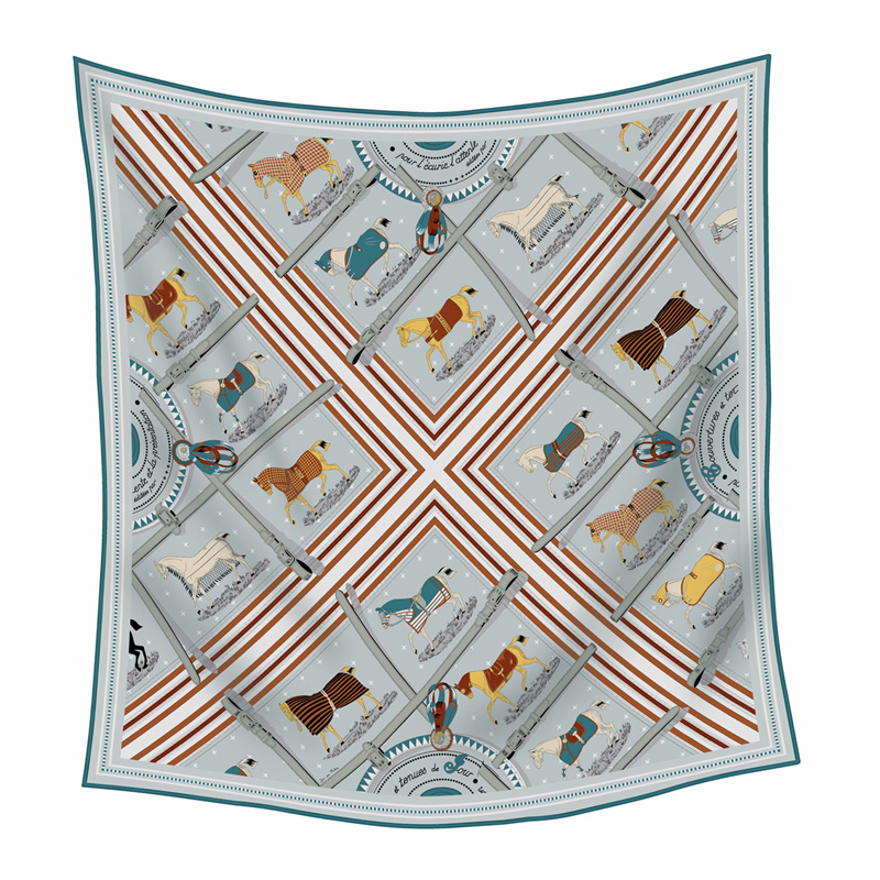 Cashmere Scarf - 90CM Mode Gedrukt Kasjmier Zijden Sjaal