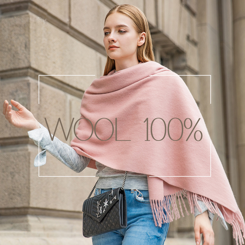 Cashmere Scarf - Wollen Winter Sjaal Damesmode Sjaal Volwassen