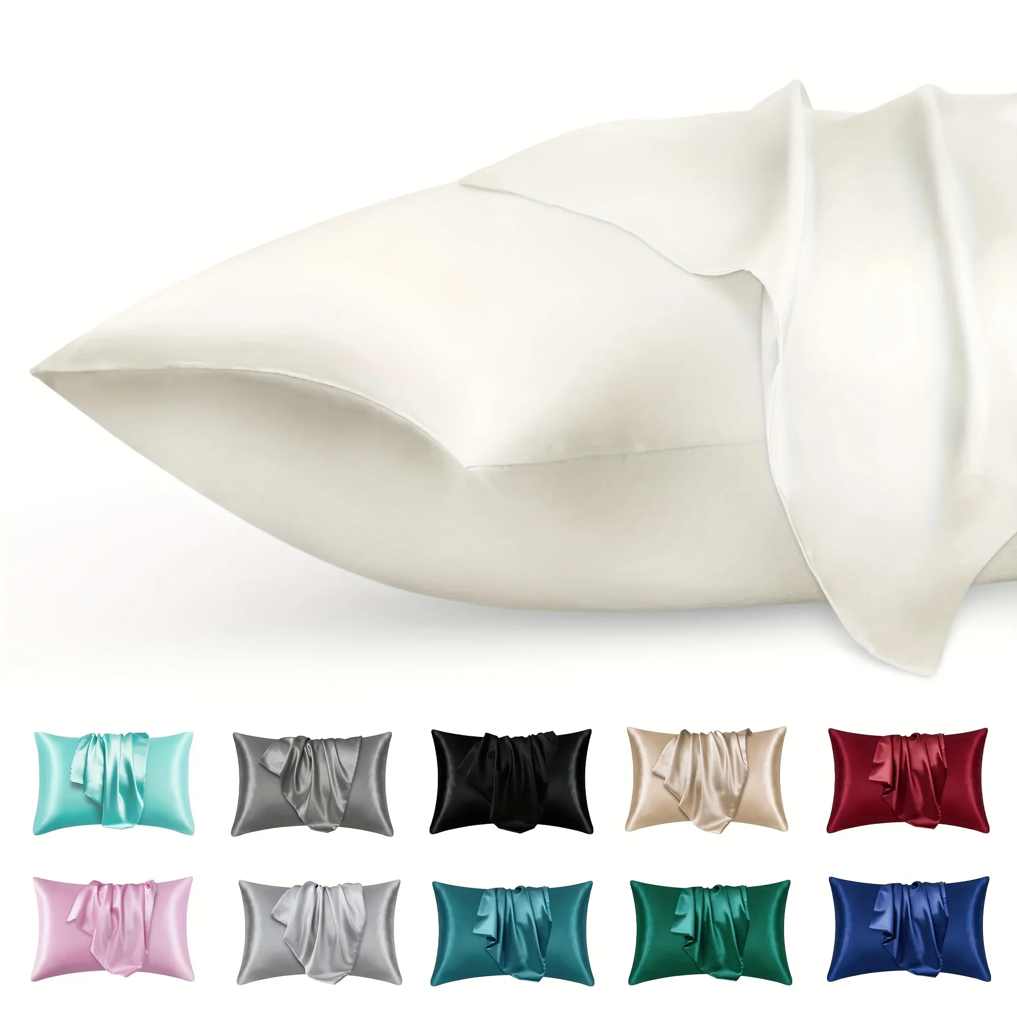Silk Pillowcase - 2 stuks luxe satijnen envelop kussensloop