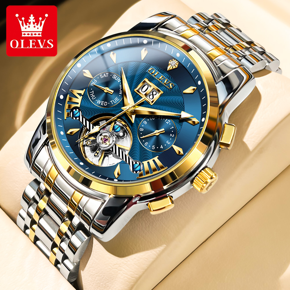 Luxury Watch Men - OLEVS Herenhorloges Luxe mode fijne stalen