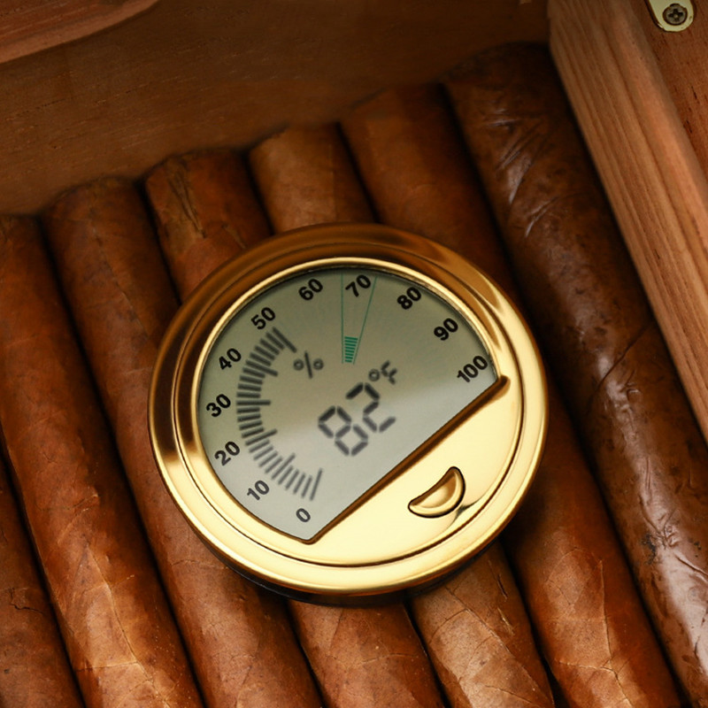 Premium Cigar Case - Mini Sigaar Hygrometer Draagbare Nauwkeurige Humidor