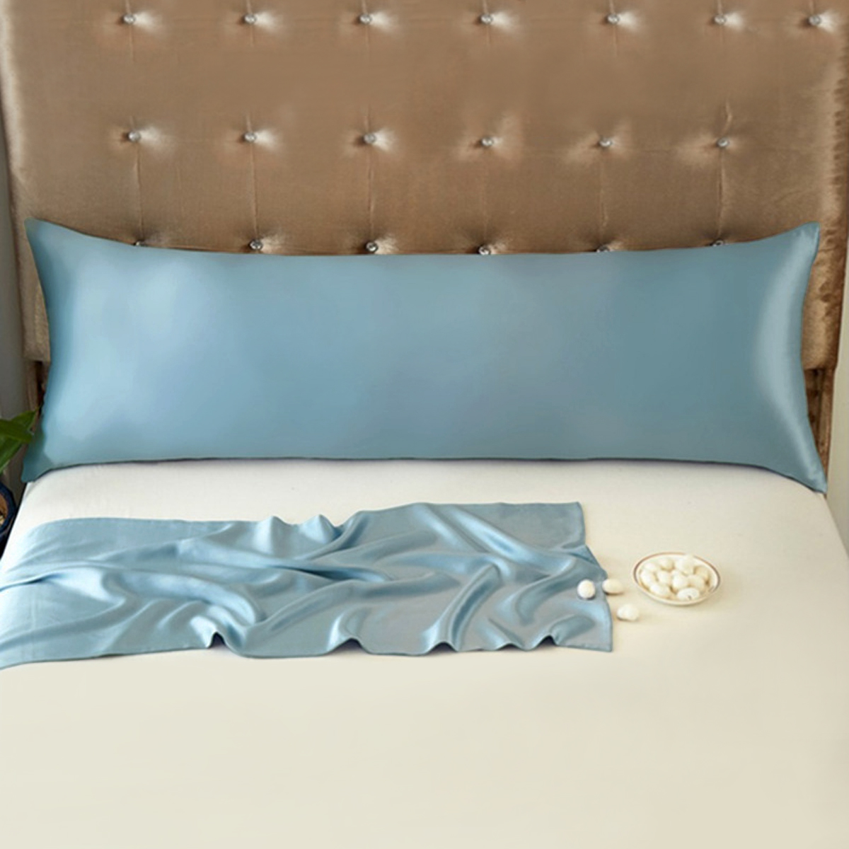 Silk Pillowcase - 100% pure natuurbeizijde lange kussensloop met