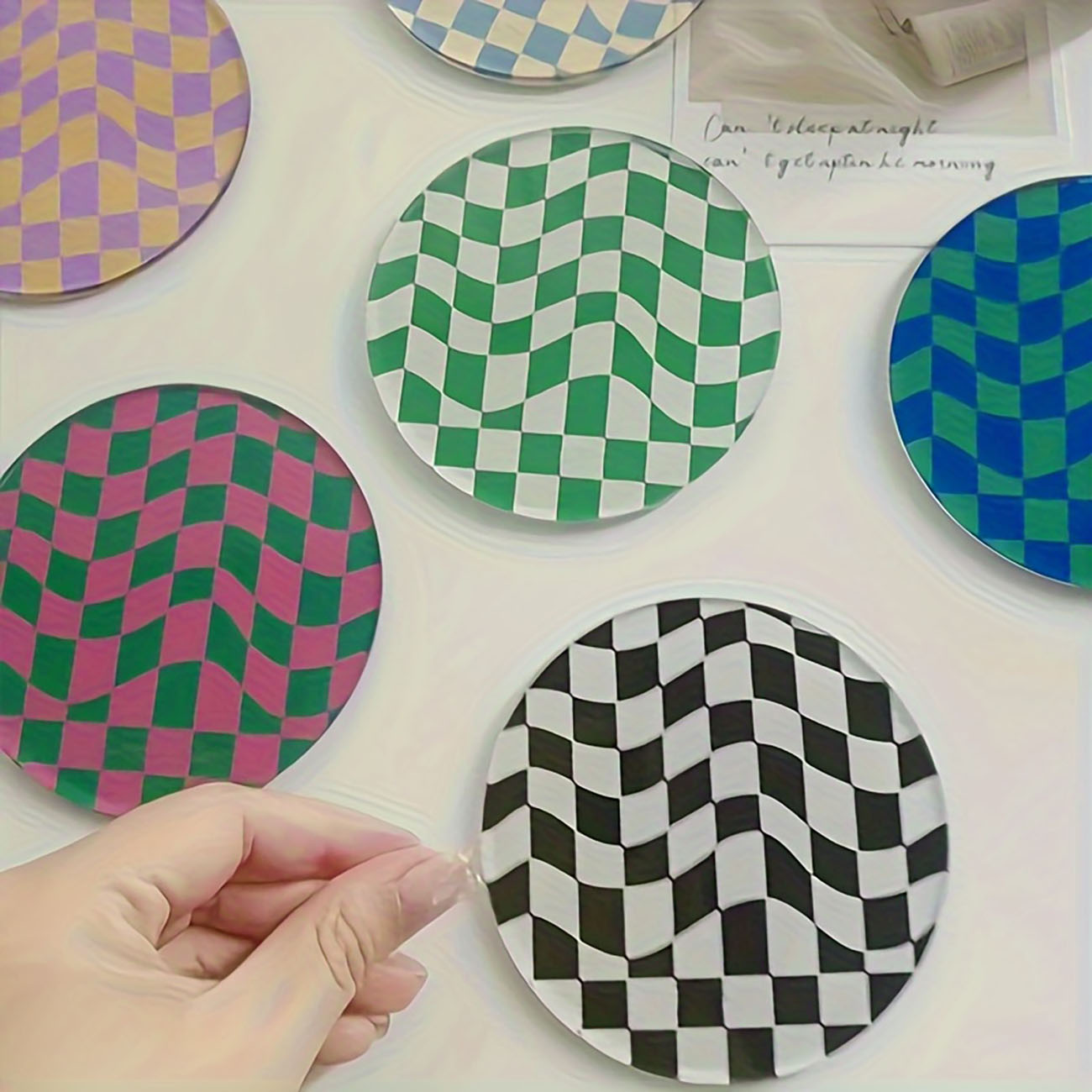 6 stuks - Houten onderzetters, - Marble Coaster Set recensie en prijs