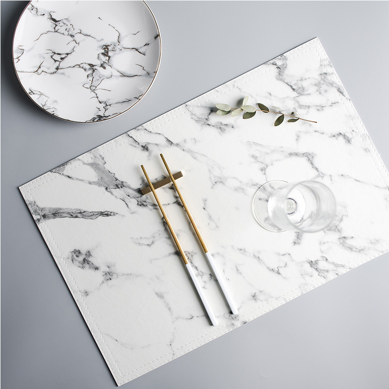 Luxe PU warmte-isolatie servie - Marble Coaster Set recensie en prijs