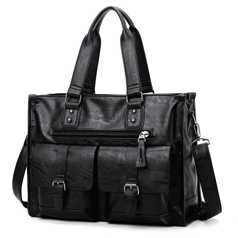 PU lederen schoudertas vintage - Leather Briefcase recensie en prijs