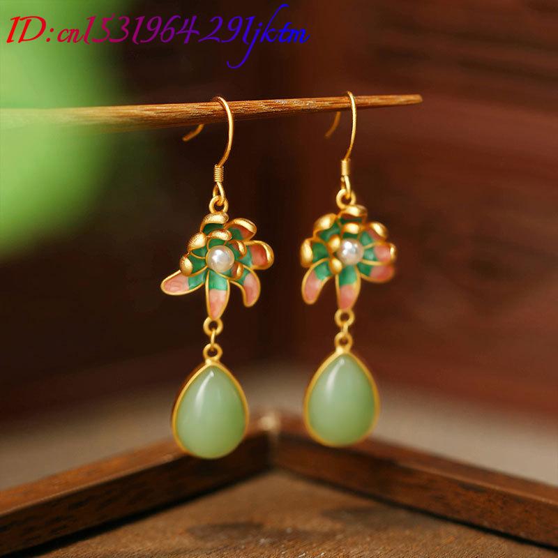 Groene natuurlijke jade oorbel - Gold Plated Jewelry recensie en prijs