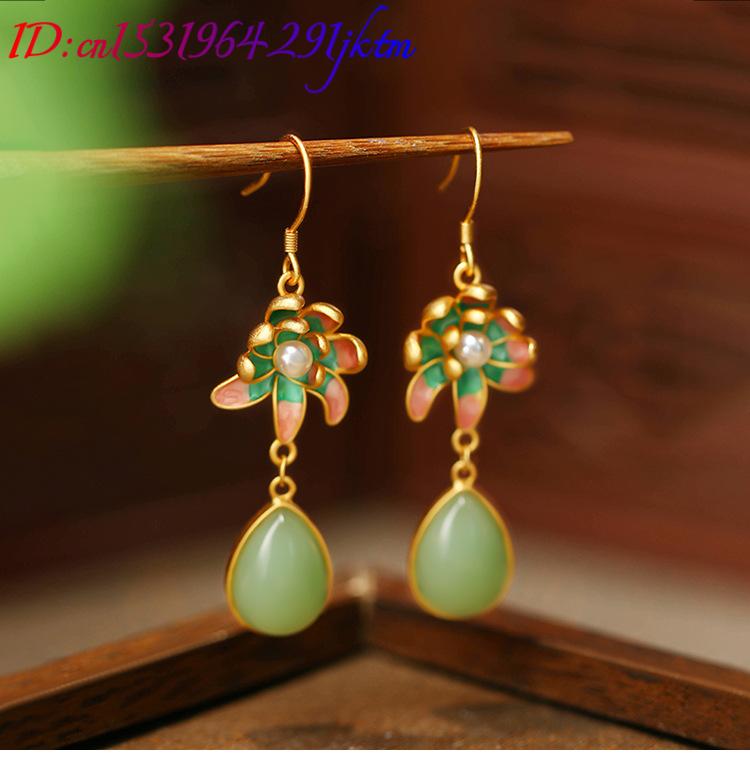Groene natuurlijke jade oorbel - Gold Plated Jewelry recensie en prijs
