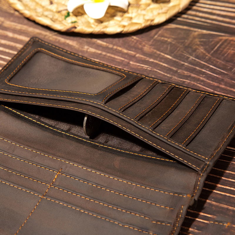 Heren portemonnee van echt lee - Leather Wallet Men recensie en prijs
