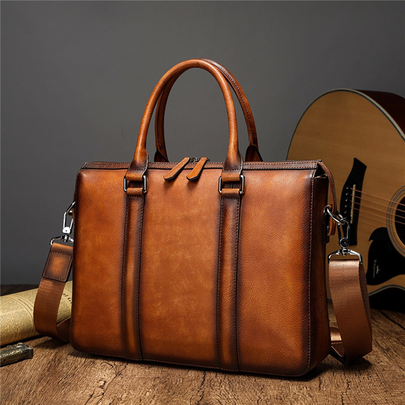 YETTIES Business Aktetas van V - Leather Briefcase recensie en prijs