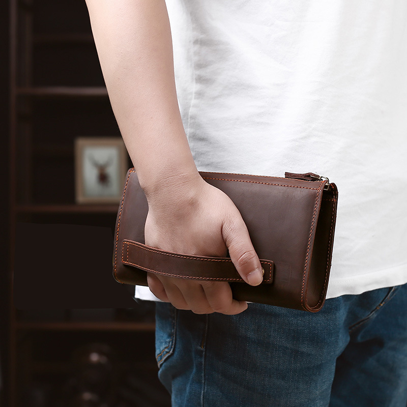 Herenclutch Lange handtas Zake - Leather Wallet Men recensie en prijs