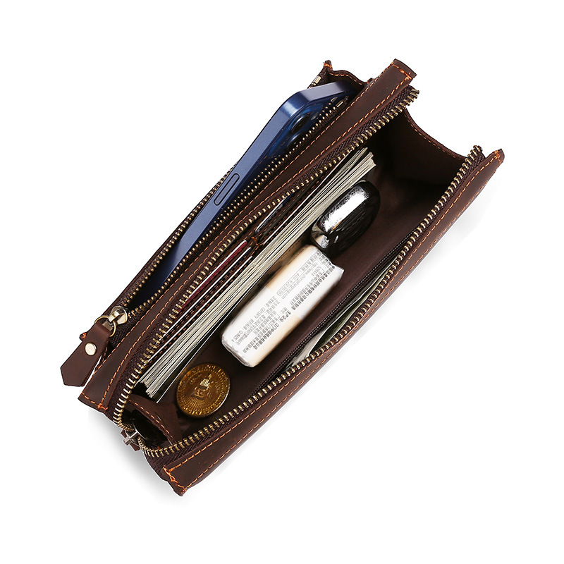 Herenclutch Lange handtas Zake - Leather Wallet Men recensie en prijs