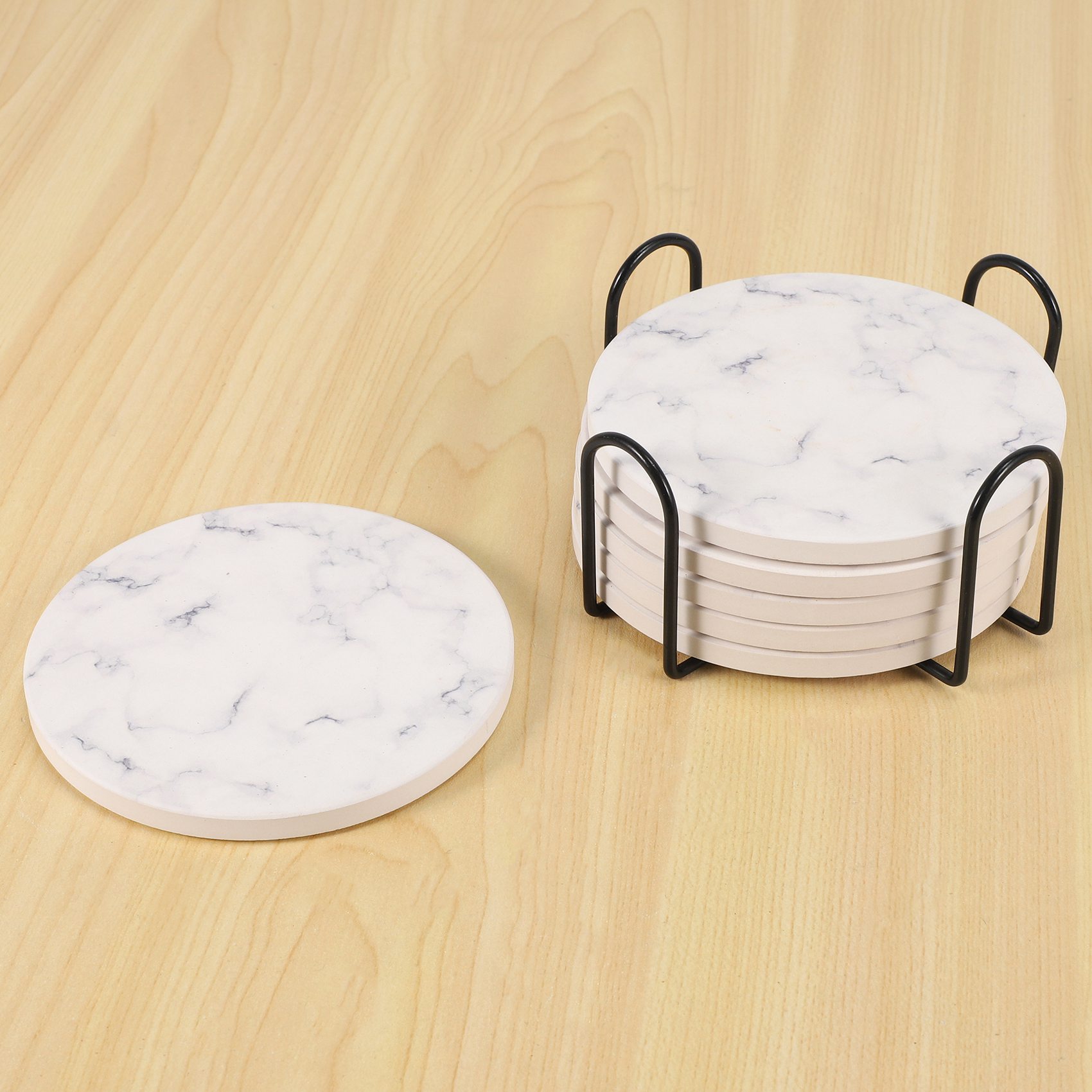 ABAH-absorberende onderzetters - Marble Coaster Set recensie en prijs