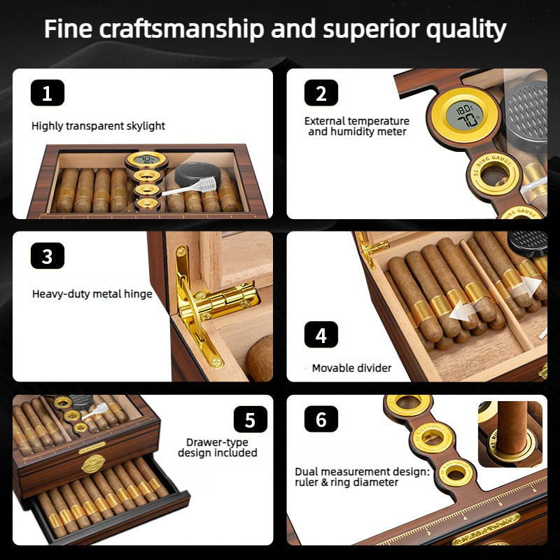 Luxe houten sigaren humidor do - Luxury Gift Set recensie en prijs