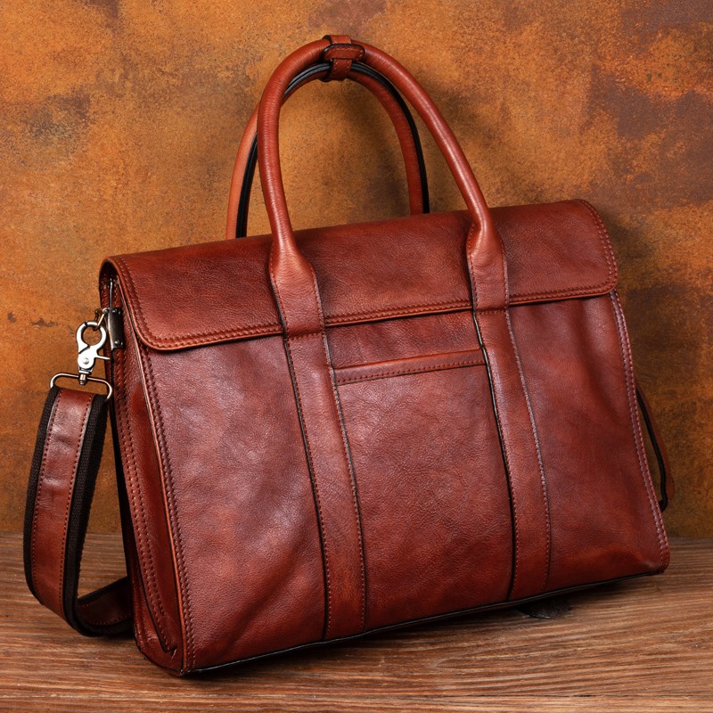 Plantaardig gelooid leren hand - Leather Briefcase recensie en prijs