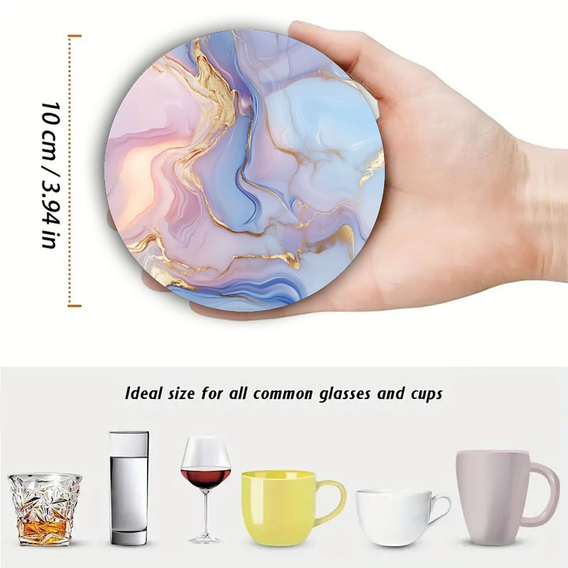 4 stuks marmeren onderzetters  - Marble Coaster Set recensie en prijs