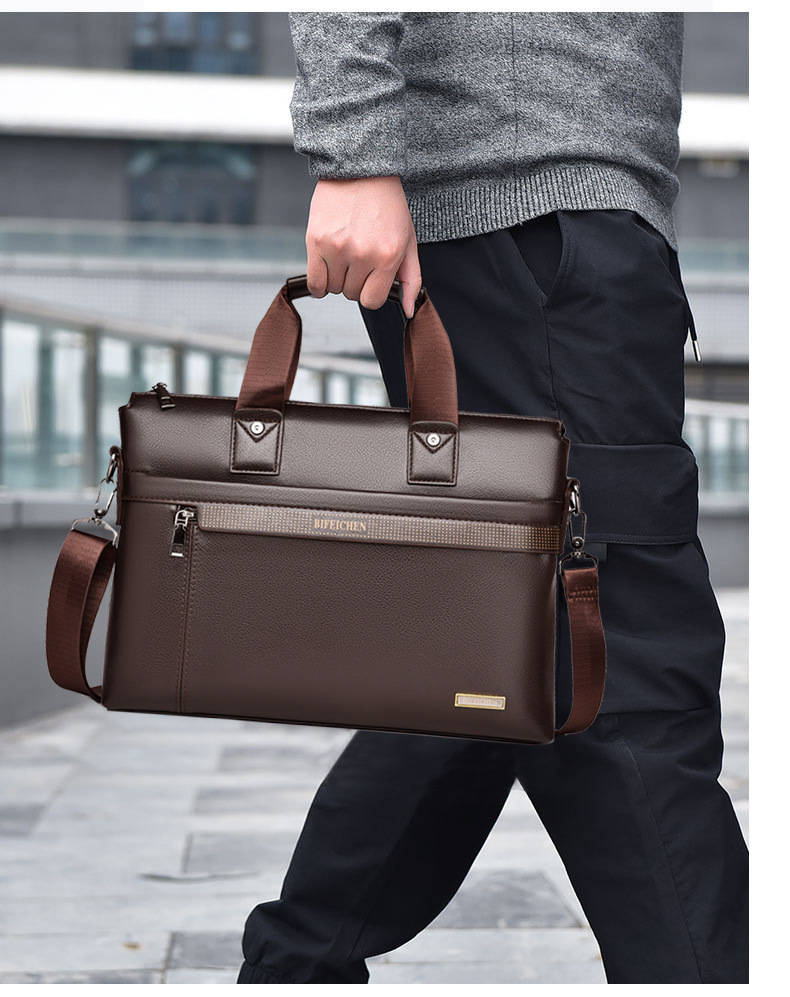 2026 Nieuwe Luxe Merk Man Hand - Leather Briefcase recensie en prijs