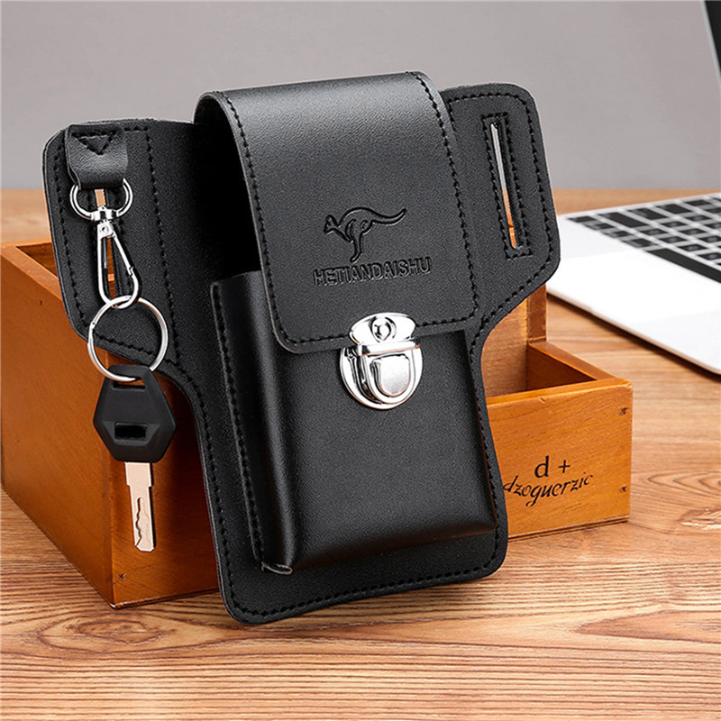 Herenriem Telefoonhoesje met r - Leather Wallet Men recensie en prijs