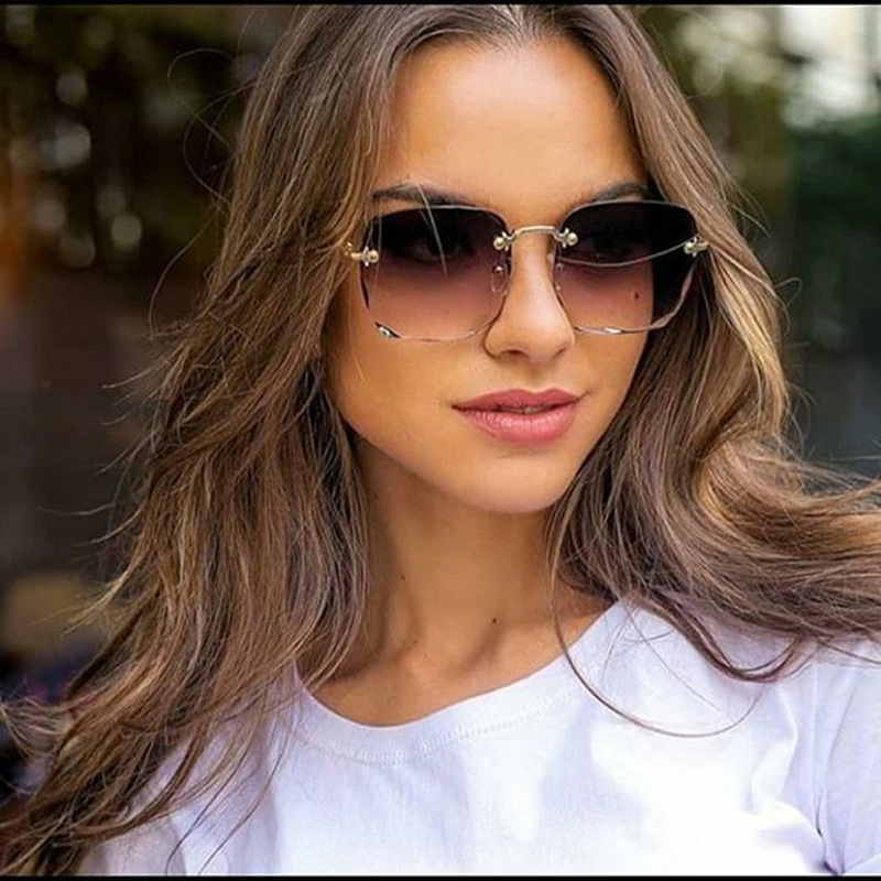 1/3 STUKS Nieuwe Randsloze Dam - Designer Sunglasses recensie en prijs