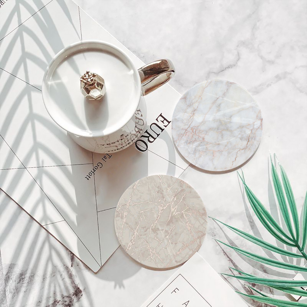 Witte marmeren onderzetter Abs - Marble Coaster Set recensie en prijs