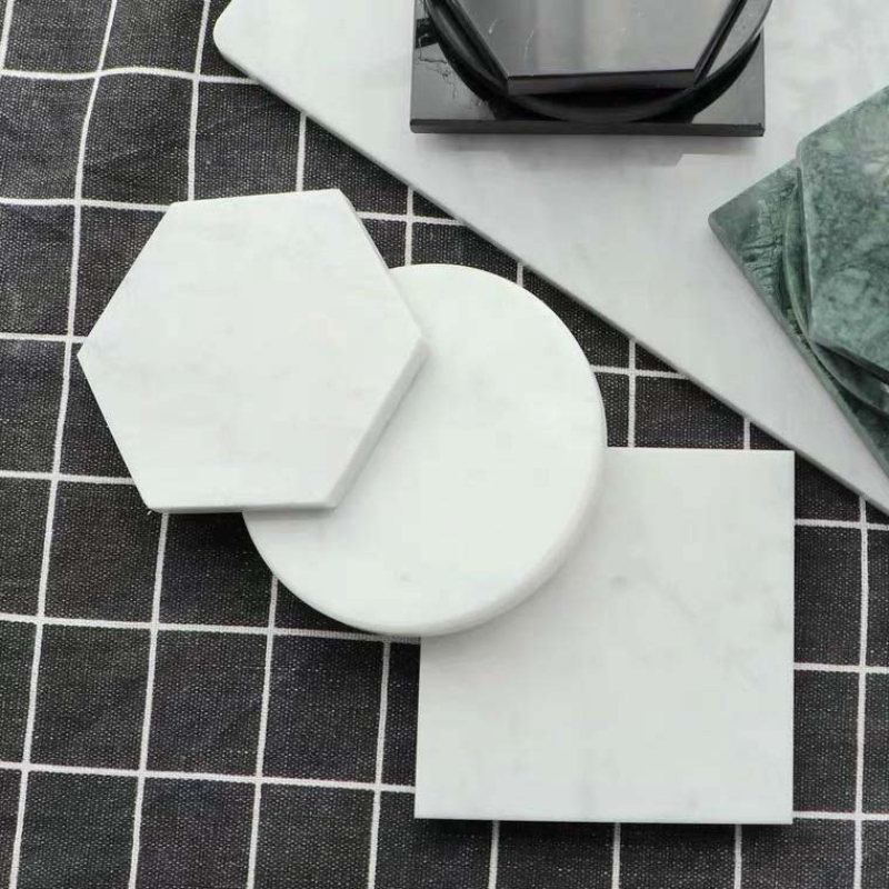 Natuurlijke marmeren onderzett - Marble Coaster Set recensie en prijs