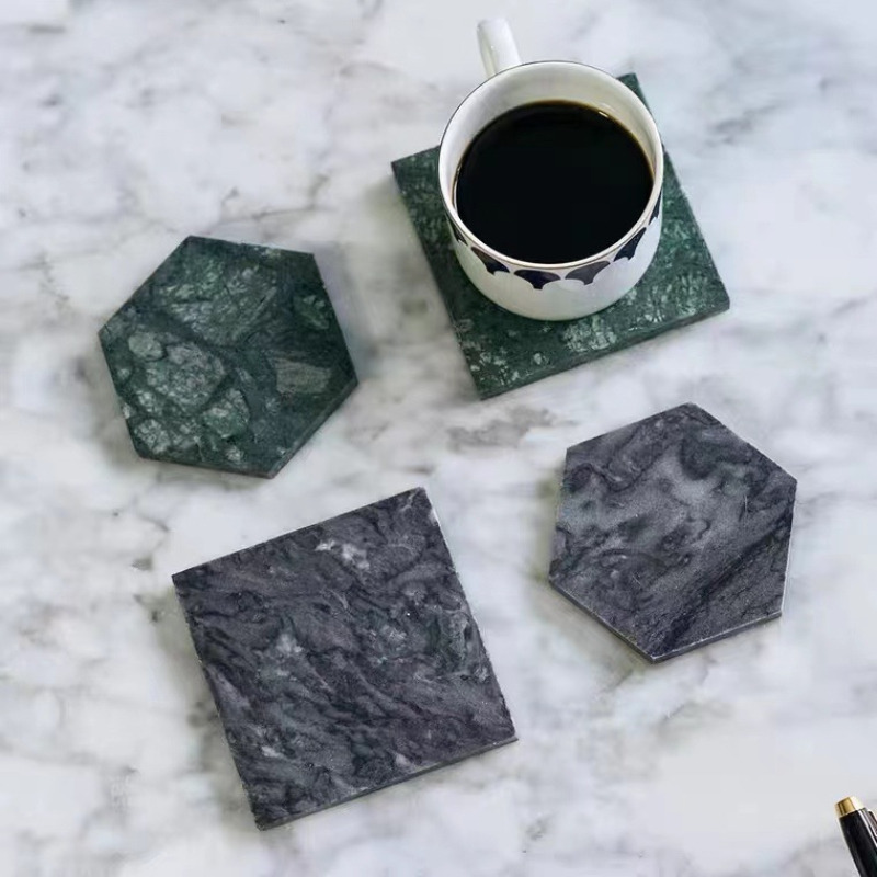Natuurlijke marmeren onderzett - Marble Coaster Set recensie en prijs