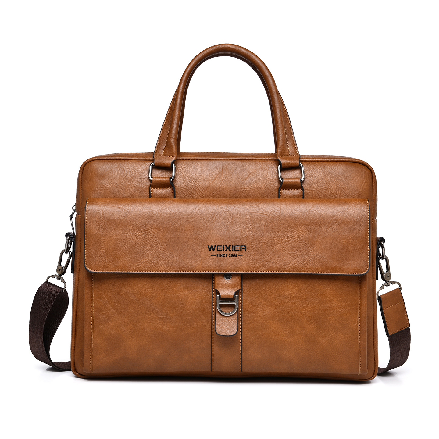 Vintage donkerbruine PU ledere - Leather Briefcase recensie en prijs