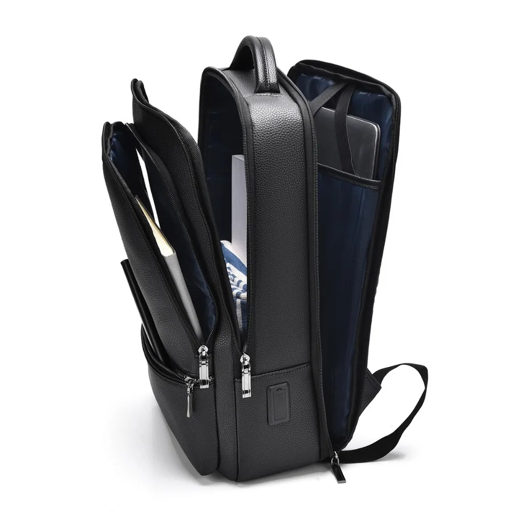 PU-leer herenrugzak USB-oplade - Leather Briefcase recensie en prijs