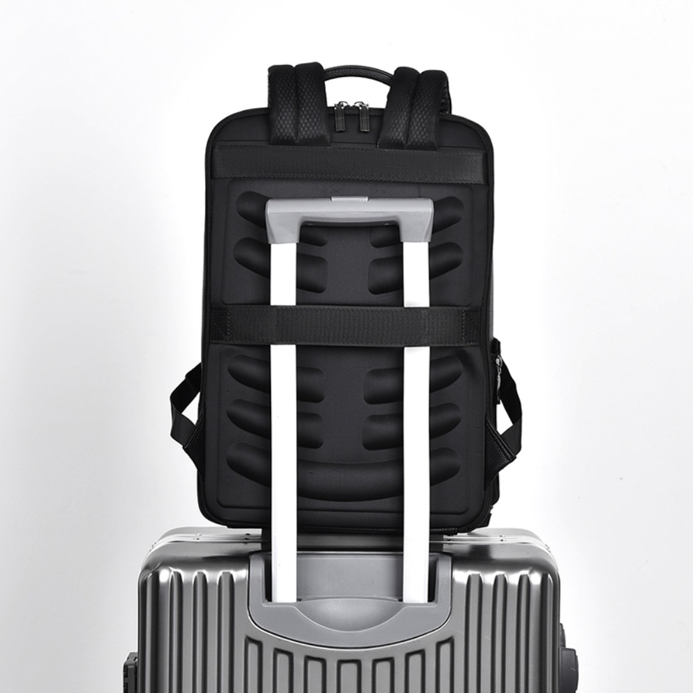 PU-leer herenrugzak USB-oplade - Leather Briefcase recensie en prijs