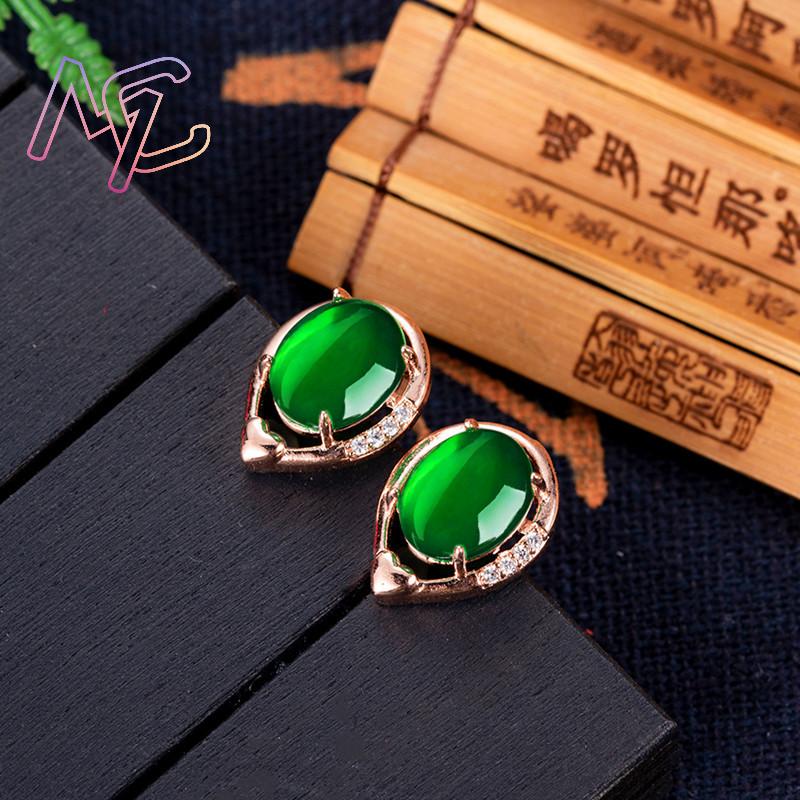 Natuurlijke Jade Bloem Oorbell - Gold Plated Jewelry recensie en prijs
