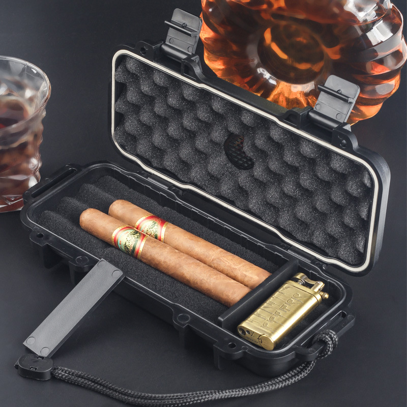 Draagbare sigarenhumidor met l - Premium Cigar Case recensie en prijs