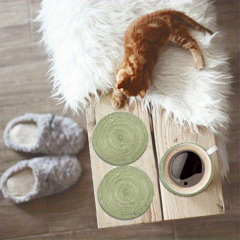 6 stks 4in Ronde Retro Groene  - Marble Coaster Set recensie en prijs